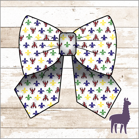 Monogram Mardi Gras Bow