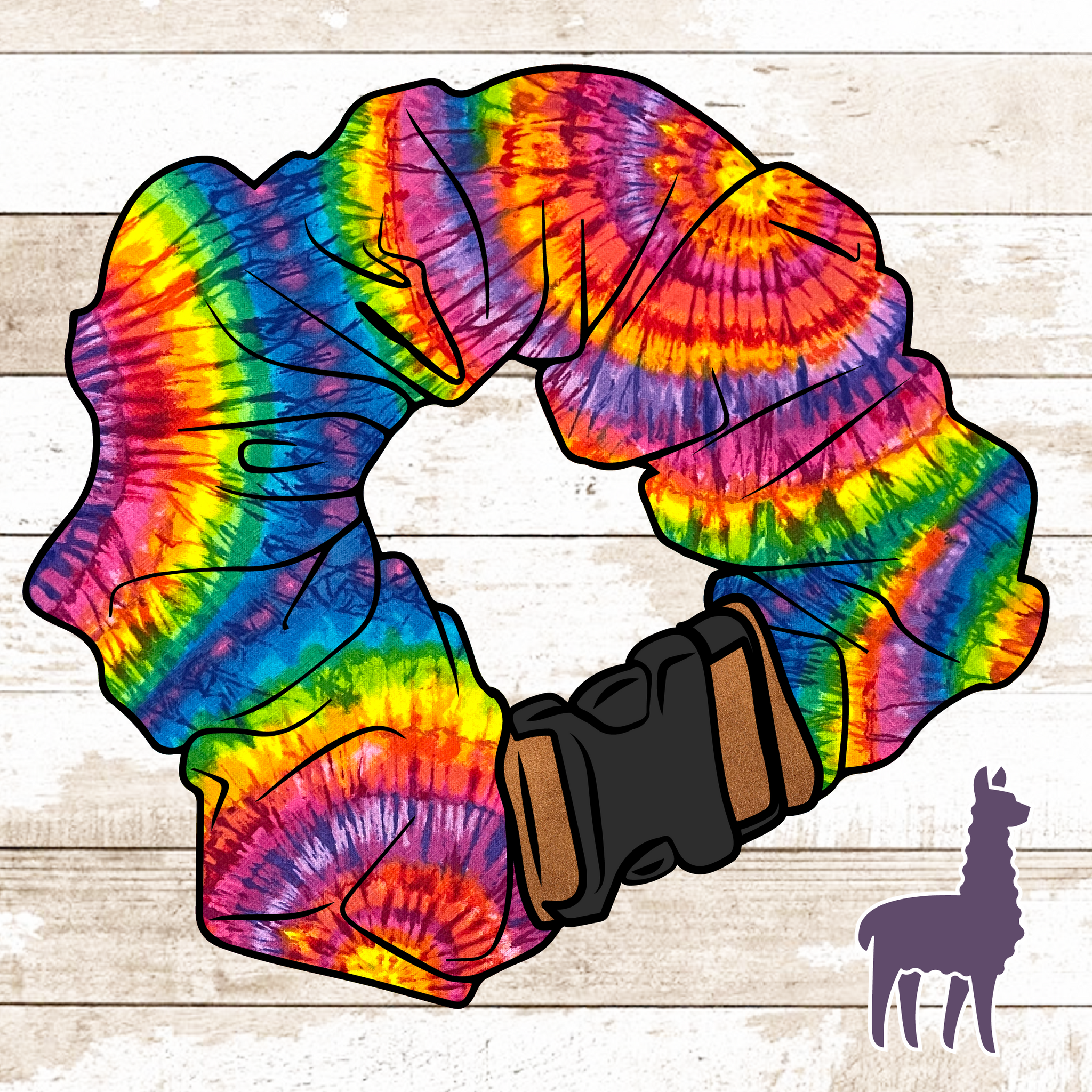 Bright Tie-Dye Collar Cover