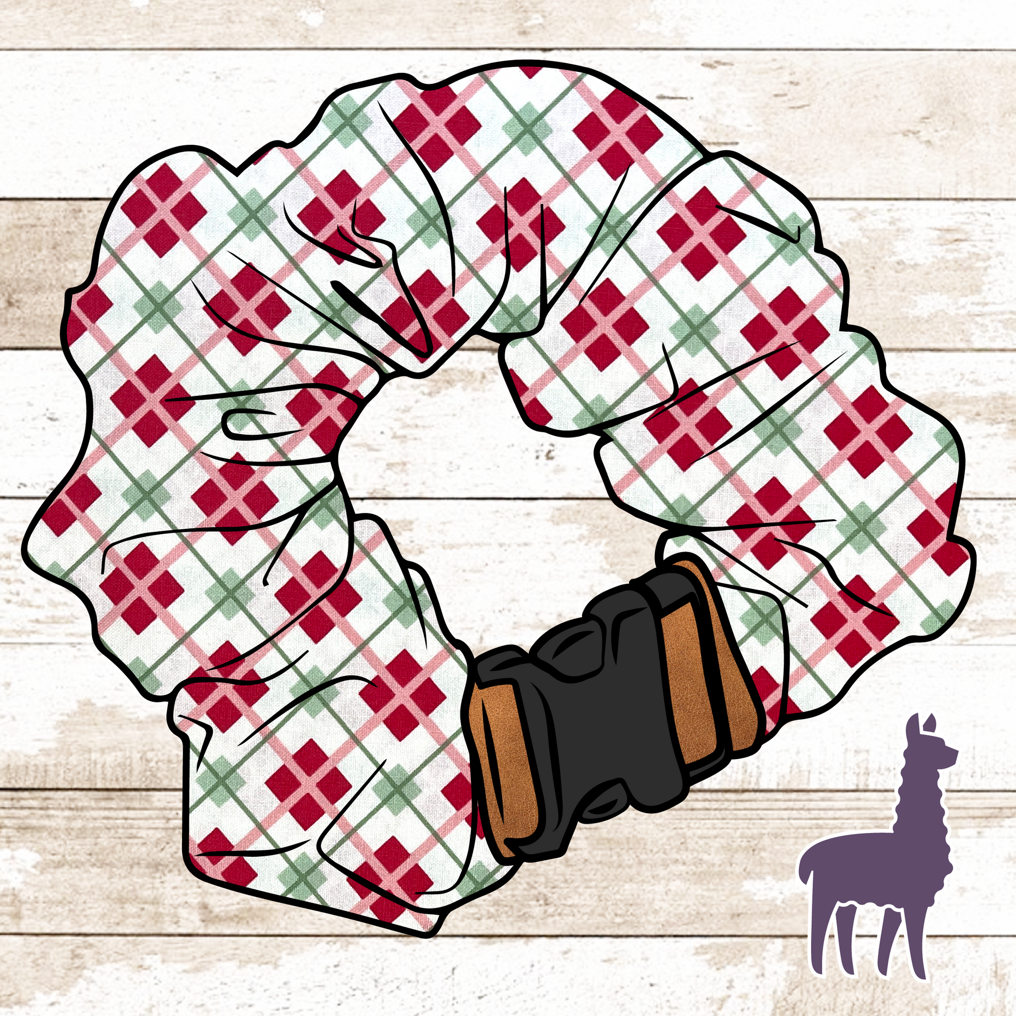 Christmas Argyle Collar Cover