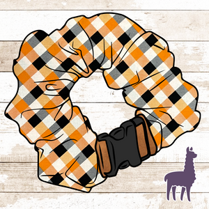 Halloween Buffalo Plaid Collar Cover