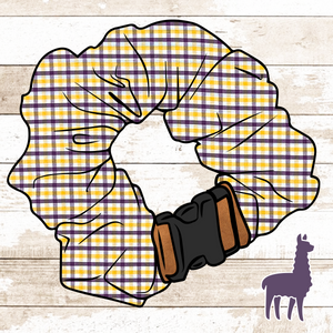 Purple & Gold Gingham Collar Cover