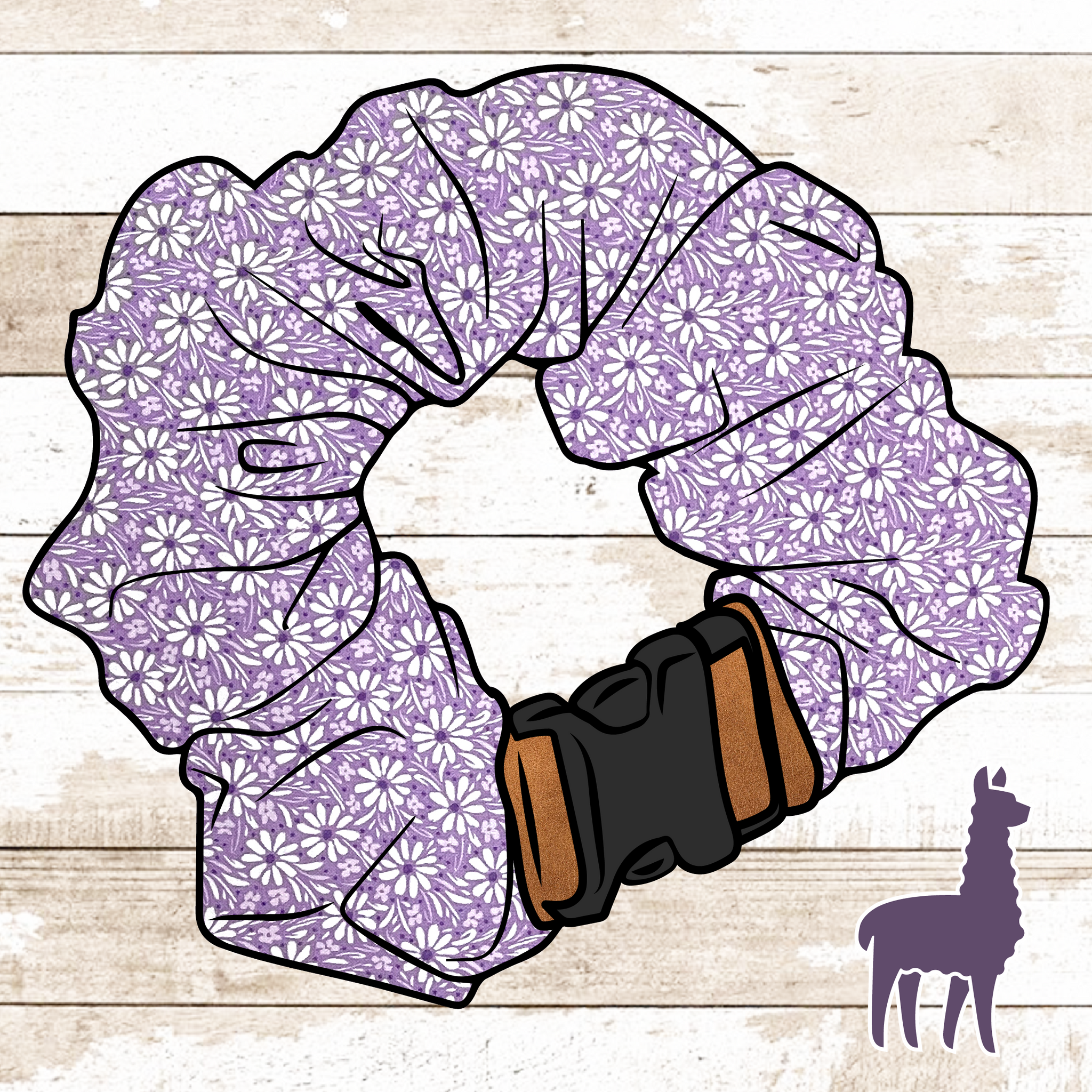 Lavender Floral Collar Cover