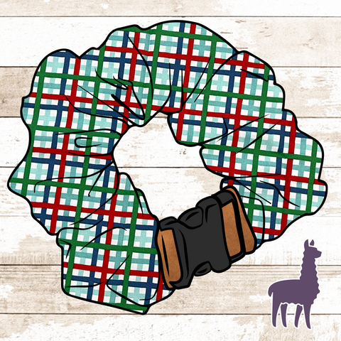 Red,Green, & Blue Plaid Collar Cover