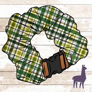 Lucky Green Plaid Collar Cover