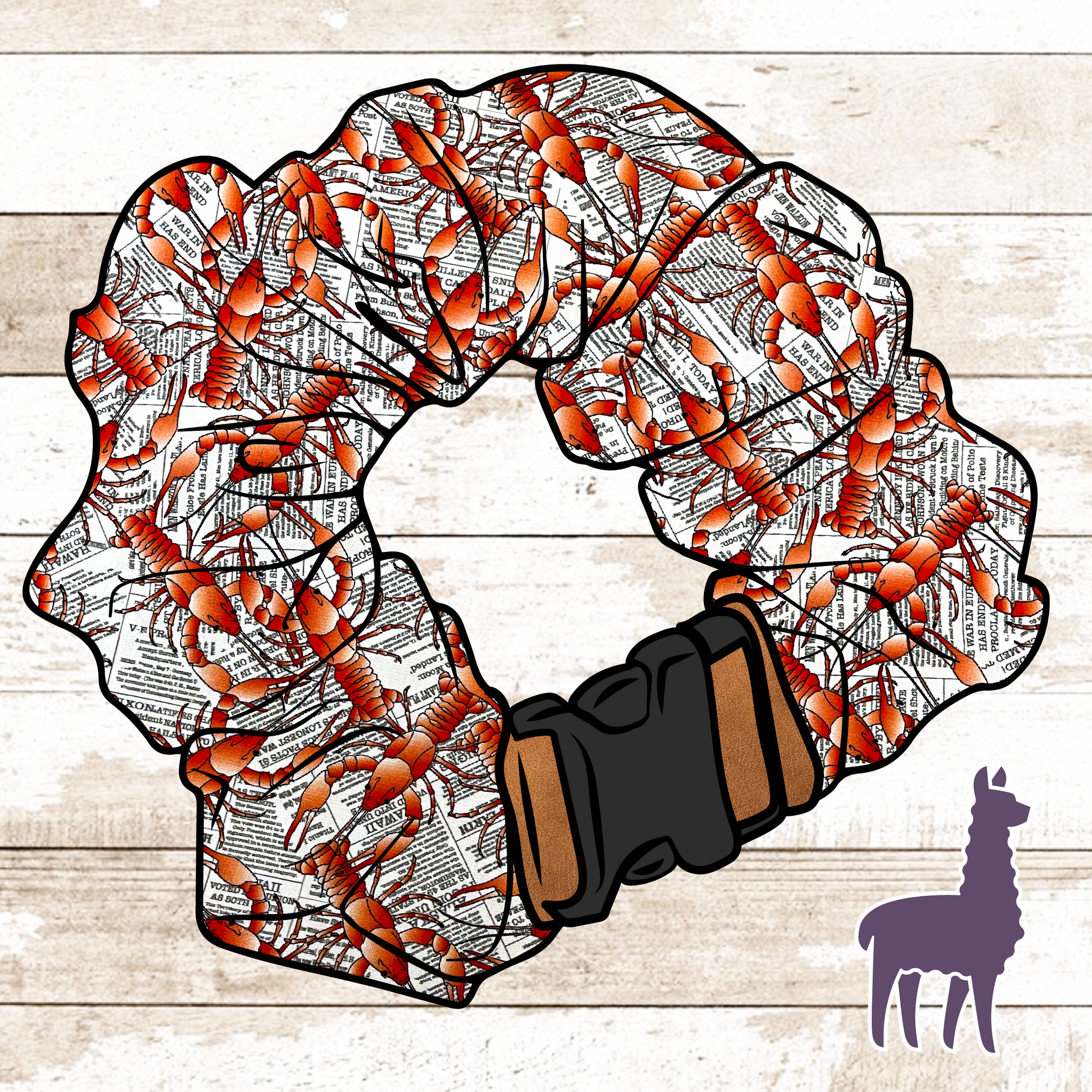 Crawfish on Newspaper Collar Cover