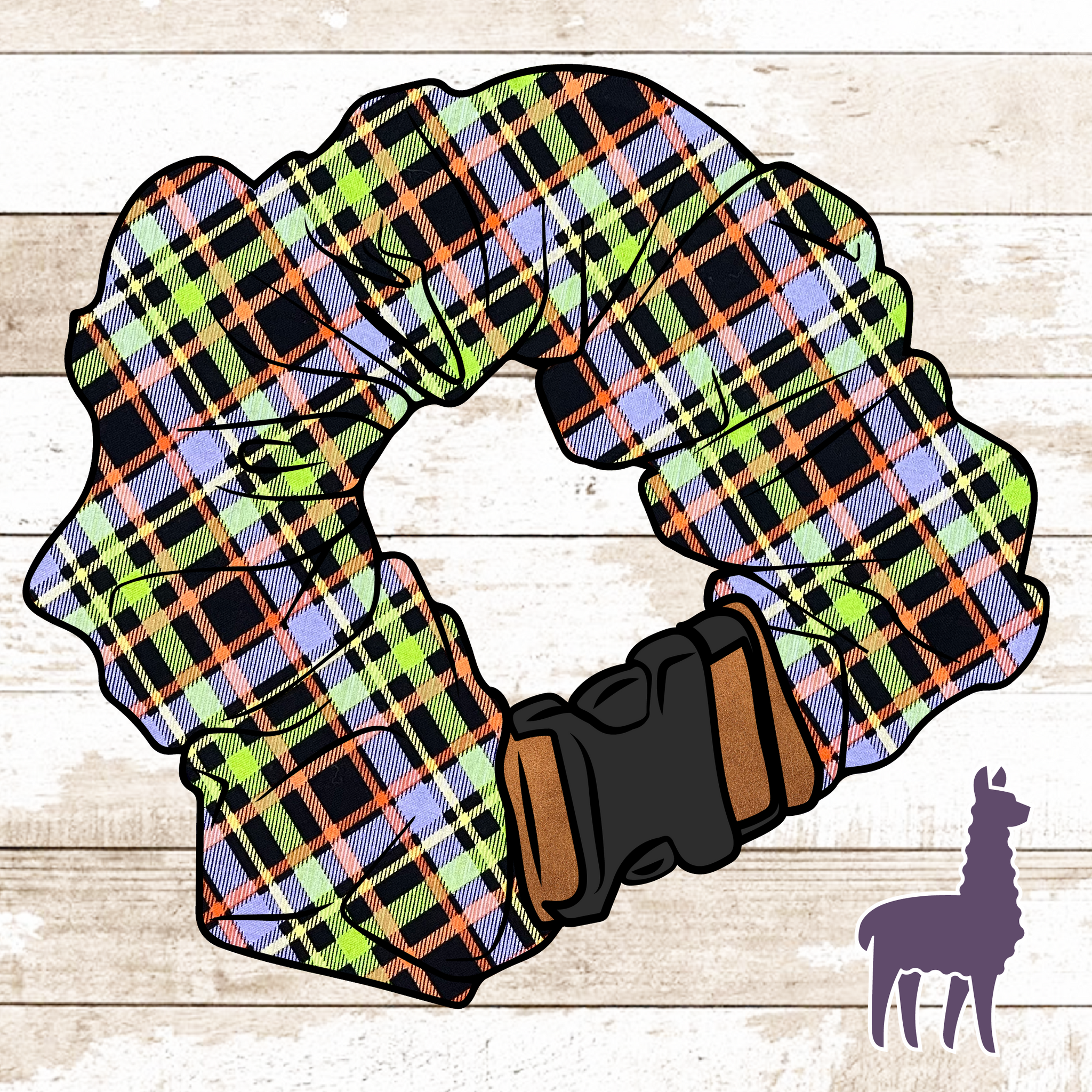 Halloween Plaid Collar Cover