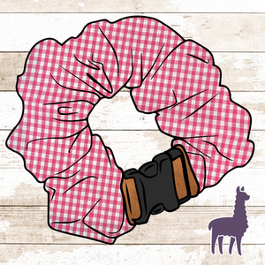 Hot Pink Gingham Collar Cover