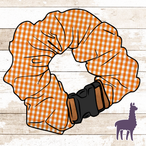 Orange Gingham Collar Cover