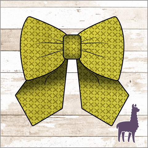 Monogram Chartreuse X's Bow