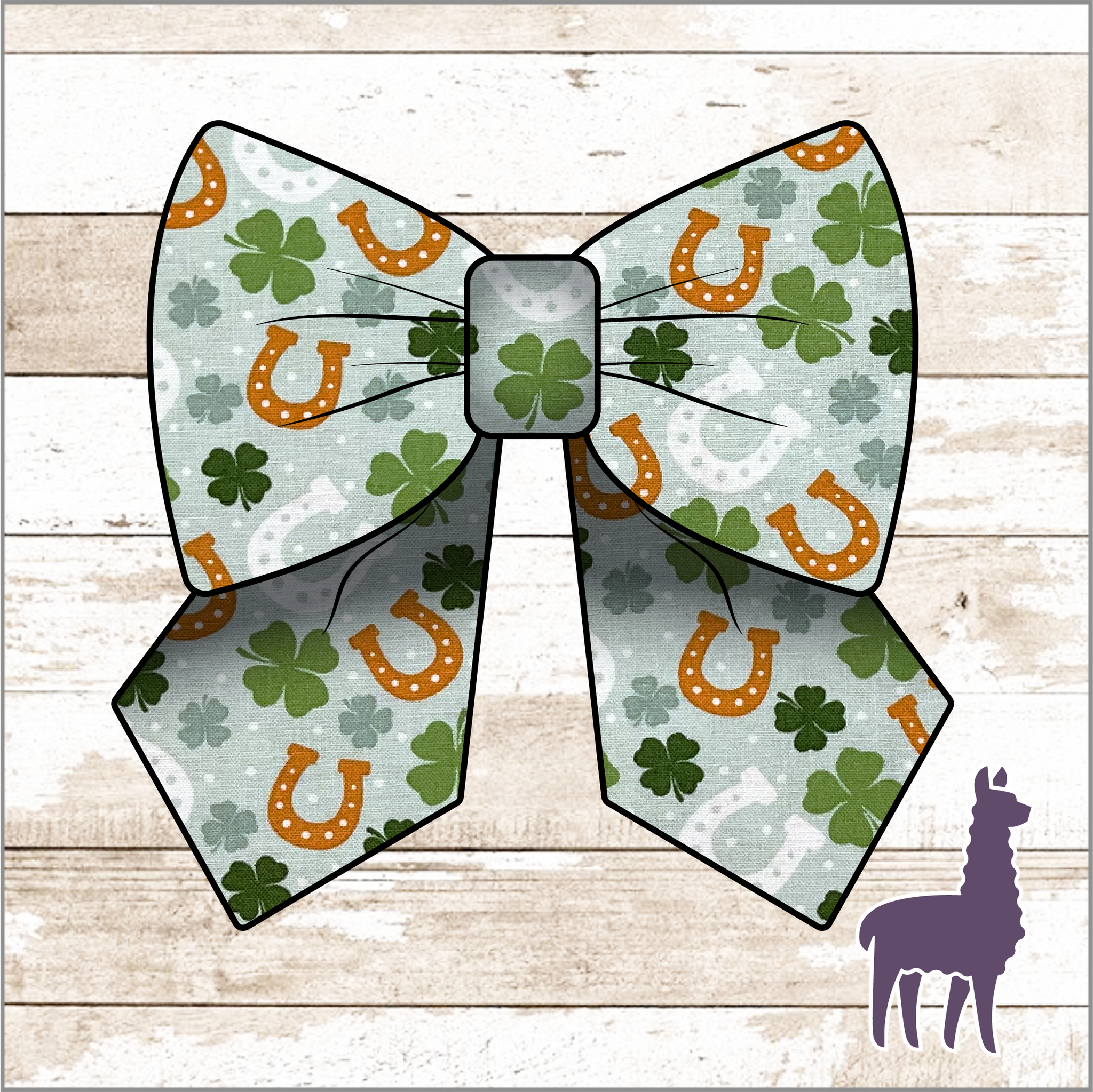 Monogram Lucky Clovers Bow