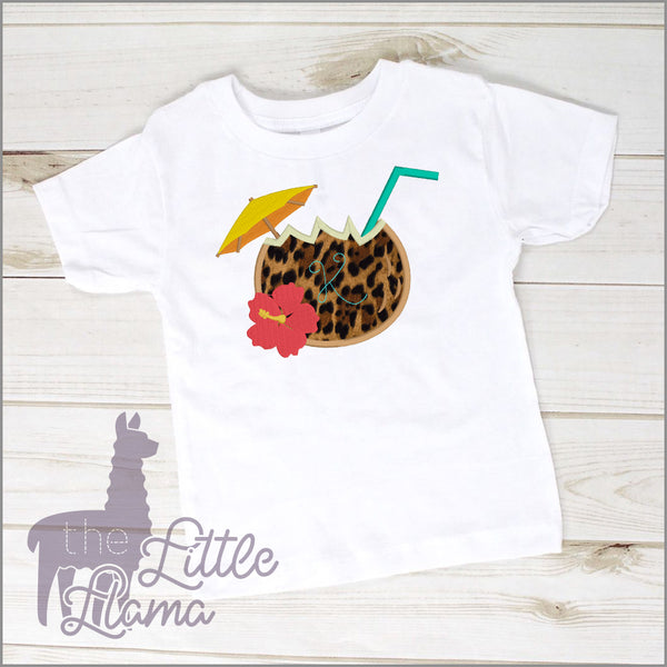 Coconut Beach Drink Appliqué | LARGE