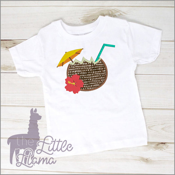 Coconut Beach Drink Appliqué | LARGE