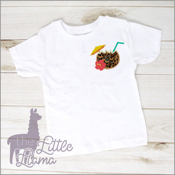 Coconut Beach Drink Appliqué | SMALL