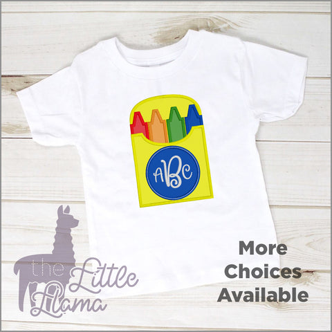 Crayon Box Appliqué Monogram | LARGE