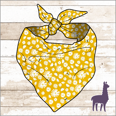 Daisies and Bees Bandana