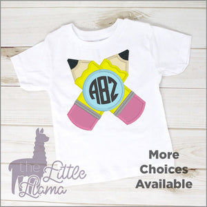 Double Pencil Monogram Appliqué | BOY