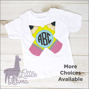 Double Pencil Monogram Appliqué | GIRL