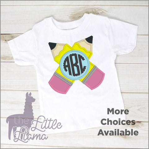 Double Pencil Monogram Appliqué | GIRL