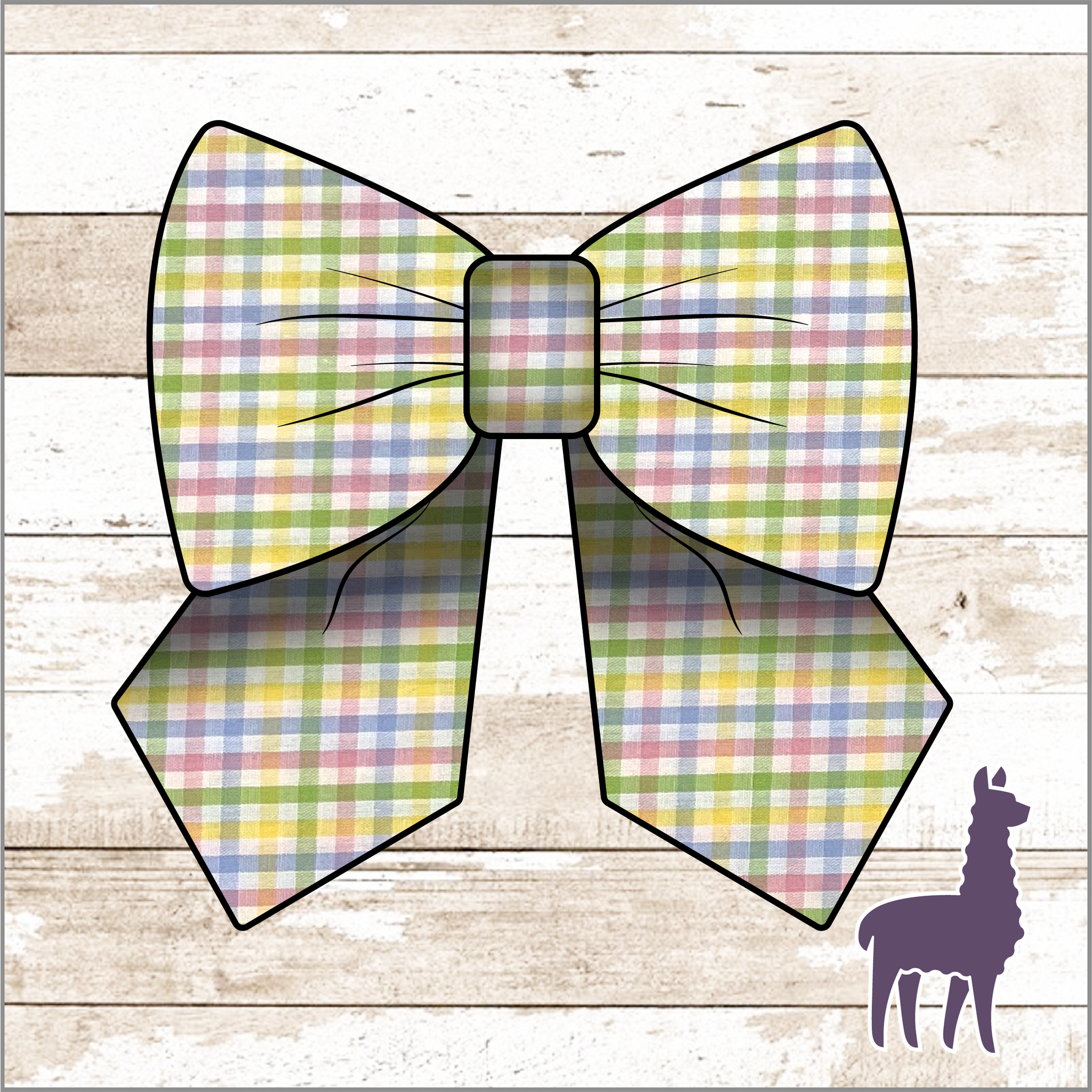 Monogram Easter Gingham Bow