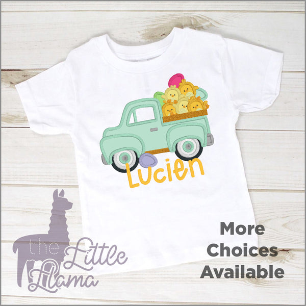 Easter Truck with Chicks Appliqué