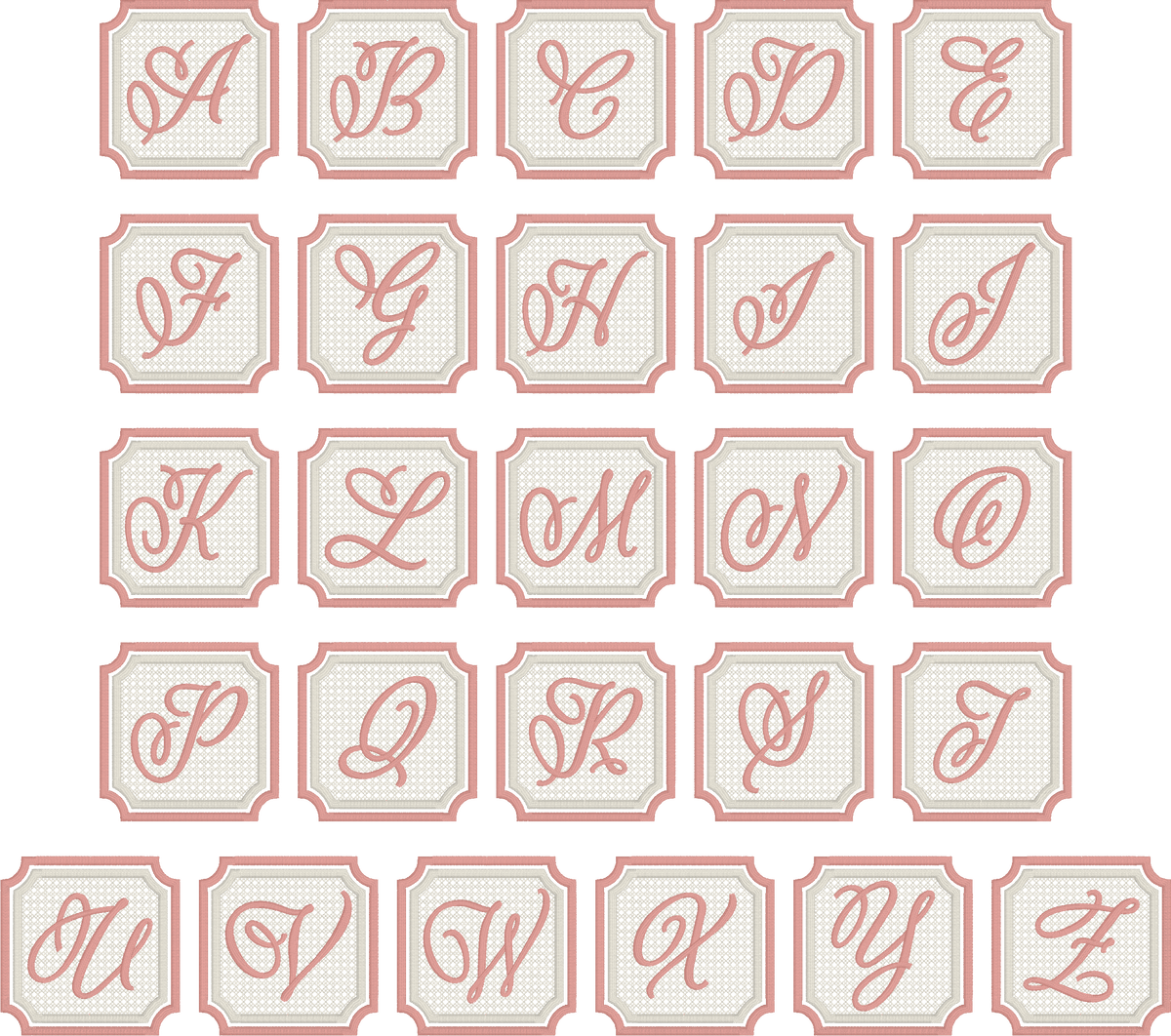 Embossed Monogram Single Initial | LARGE – The Little Llama co