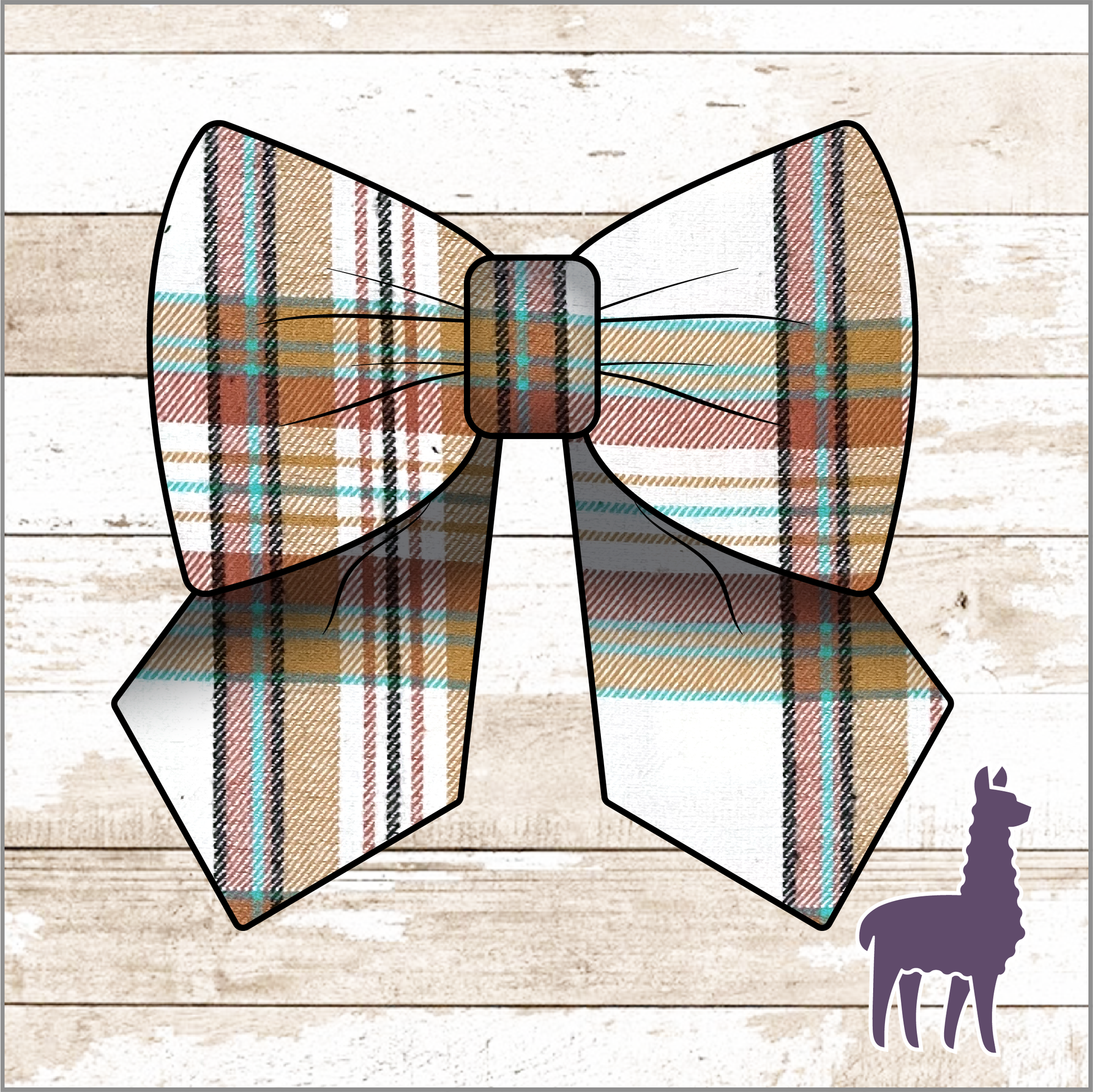 Monogram Fall Flannel Bow