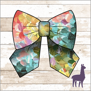 Monogram Rainbow Fish Scales Bow