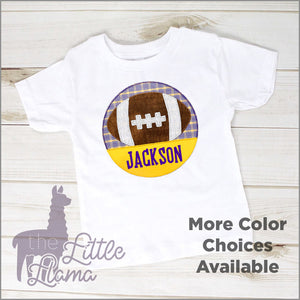 Circle Football Appliqué  | PURPLE & GOLD