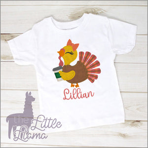 Autumn Girl Turkey Appliqué