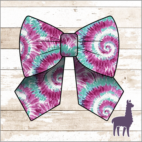 Monogram Girlie Tie-Dye Bow