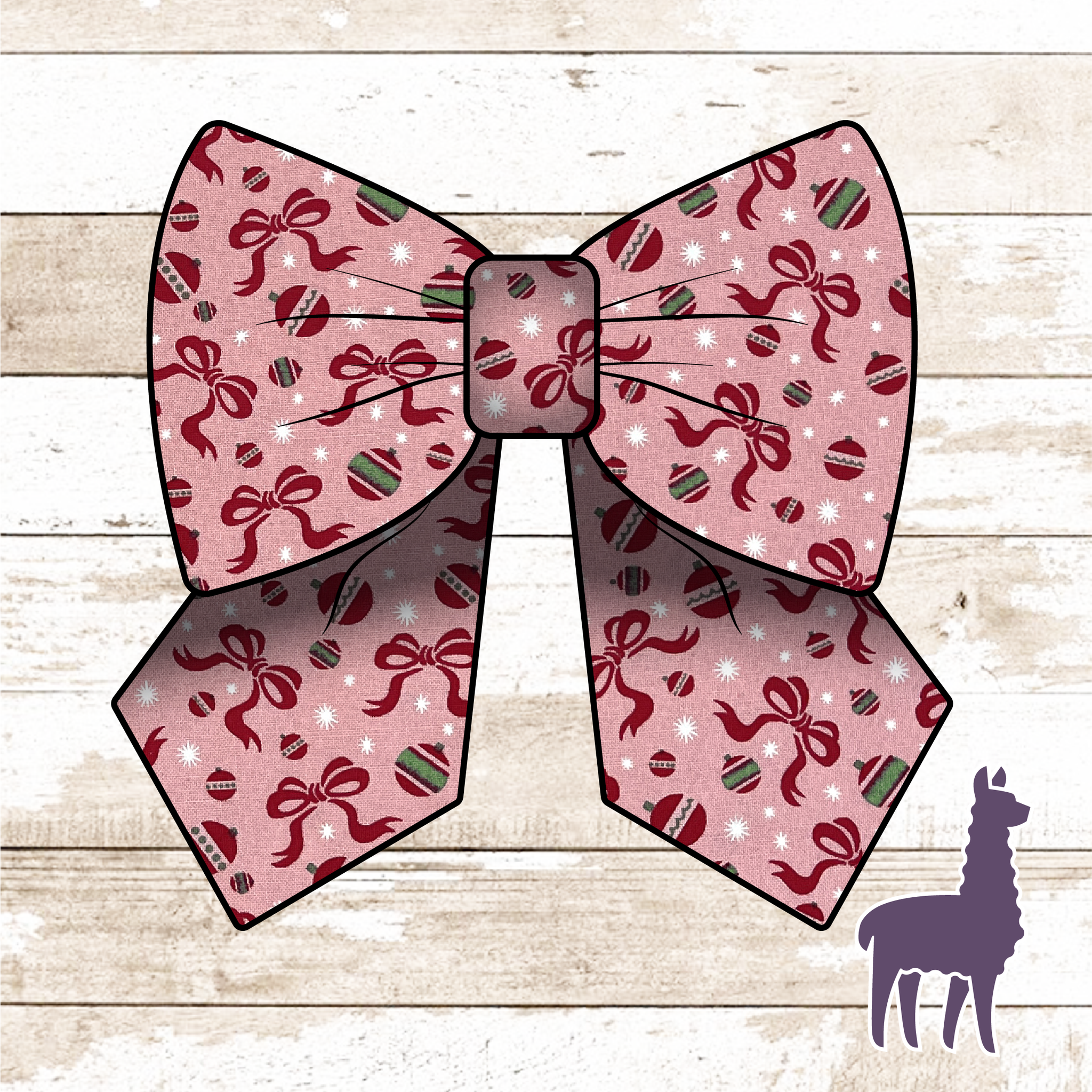 Monogram Girl Christmas Bow