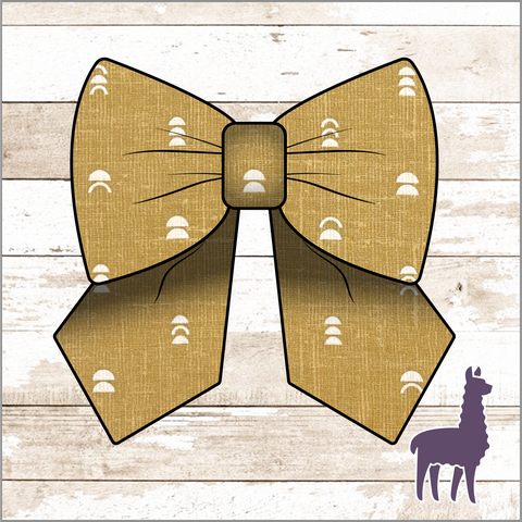 Monogram Geo Gold Bow