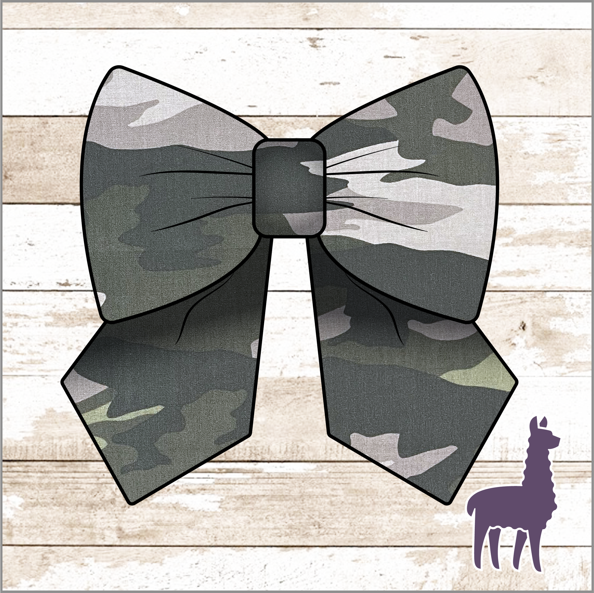 Monogram Green Camo Bow