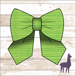 Monogram Green Lines Bow