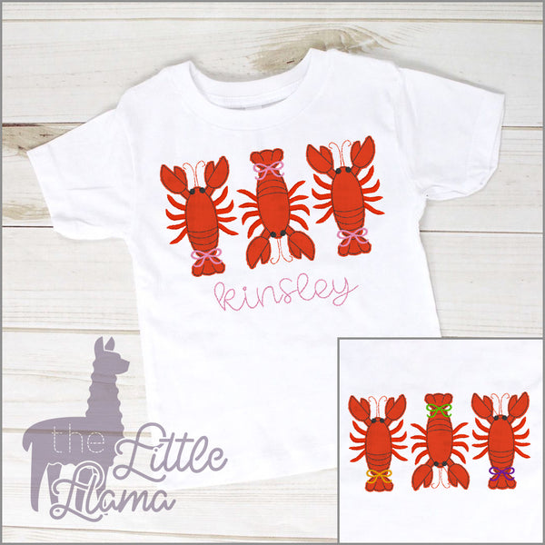 Crawfish Trio Appliqué | GIRL