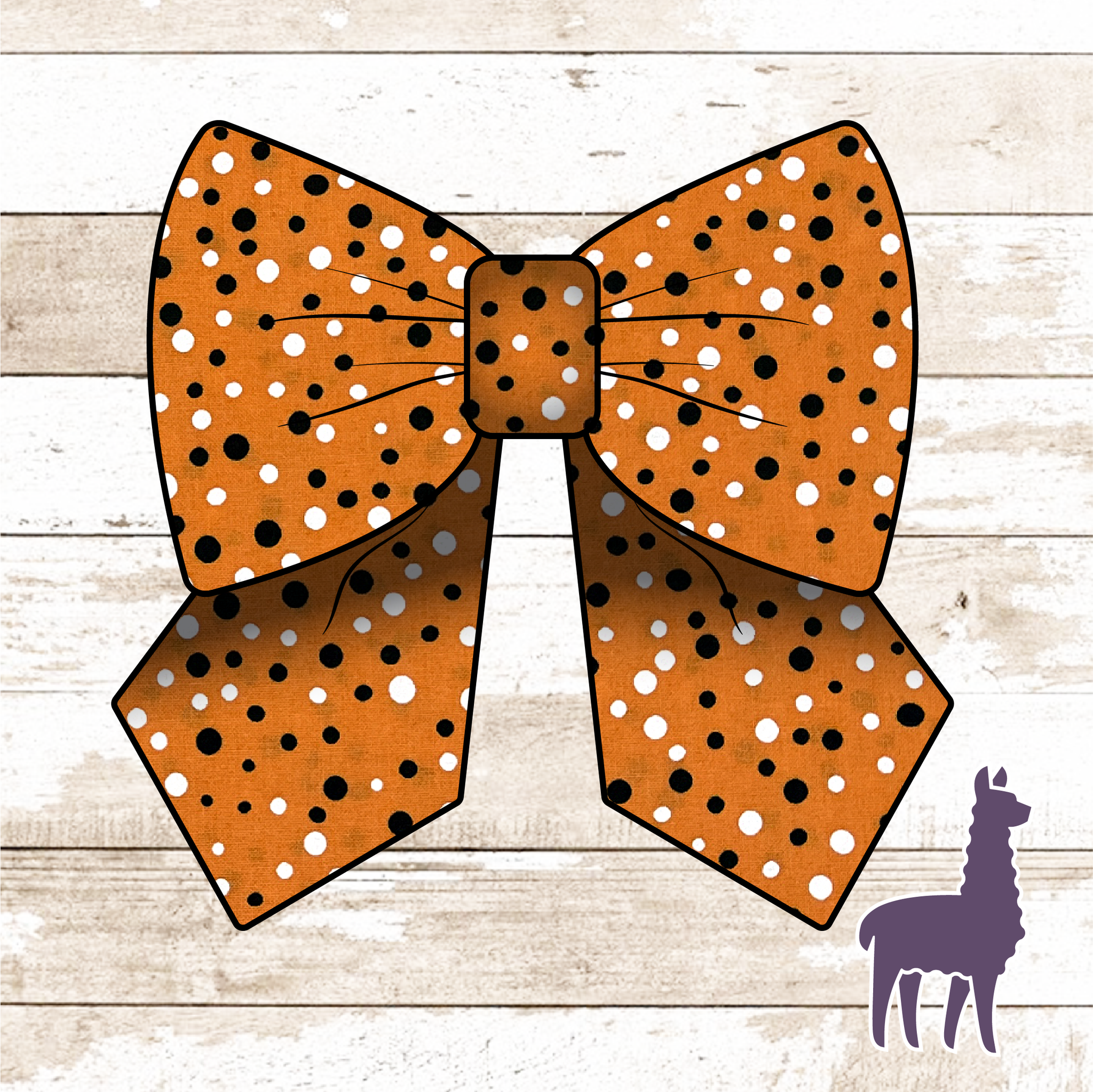 Monogram Halloween Multi-dot Orange Bow