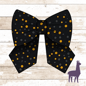 Monogram Halloween Multi-dot Black Bow