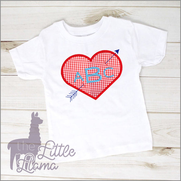 Heart with Arrow Monogram Appliqué | BOY & GIRL