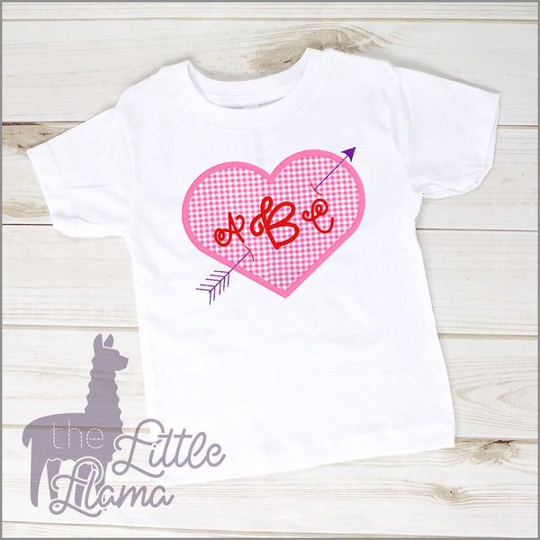 Heart with Arrow Monogram Appliqué | BOY & GIRL