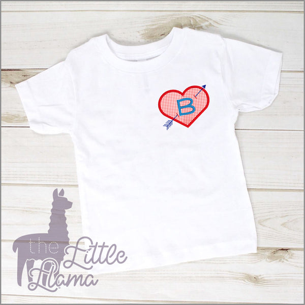 Heart with Arrow Monogram Appliqué | SMALL | BOY & GIRL