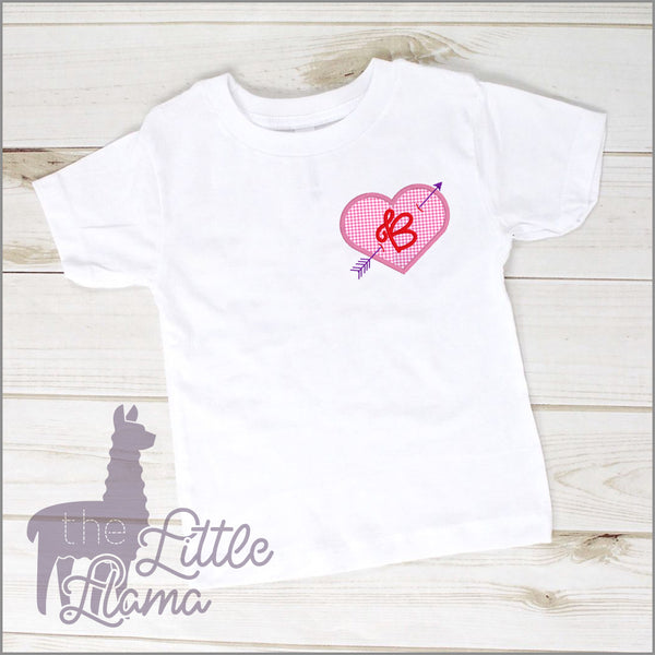 Heart with Arrow Monogram Appliqué | SMALL | BOY & GIRL