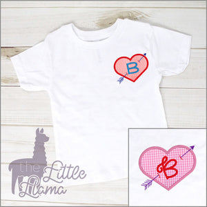 Heart with Arrow Monogram Appliqué | SMALL | BOY & GIRL