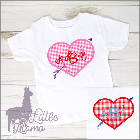 Heart with Arrow Monogram Appliqué | BOY & GIRL