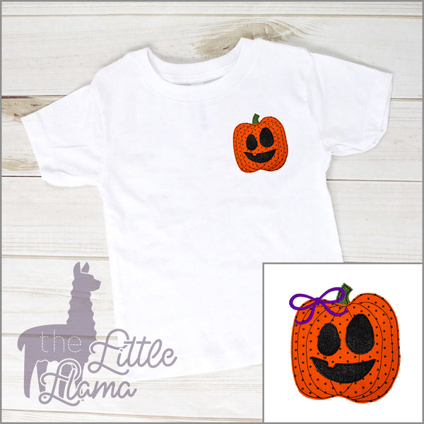 Halloween Jack-o-lantern Appliqué  | BOY & GIRL | SMALL