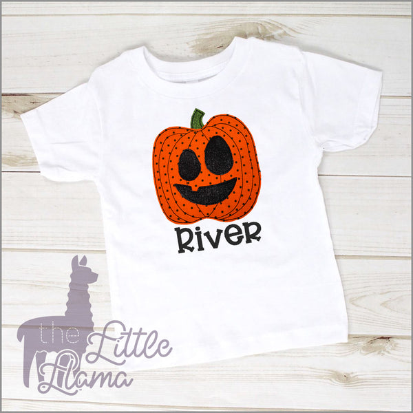 Halloween Jack-o-lantern Appliqué  | BOY & GIRL