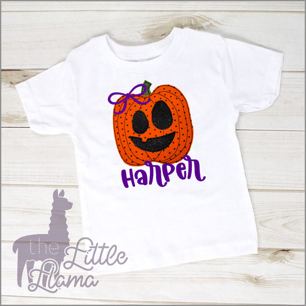 Halloween Jack-o-lantern Appliqué  | BOY & GIRL