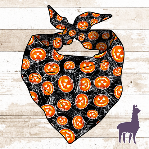 Jack-O-Lanterns & Webs Bandana