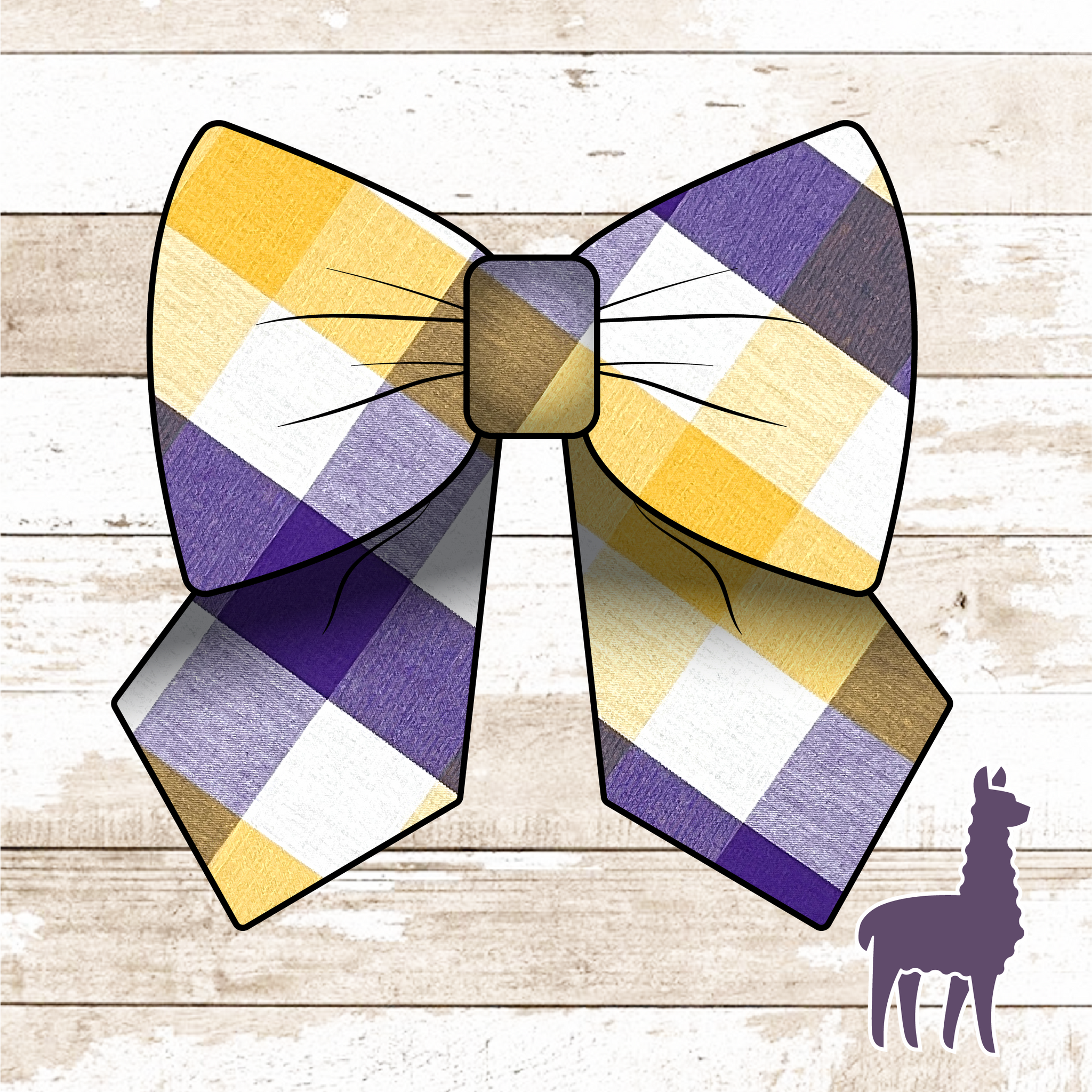 Purple & Gold Buffalo Bow