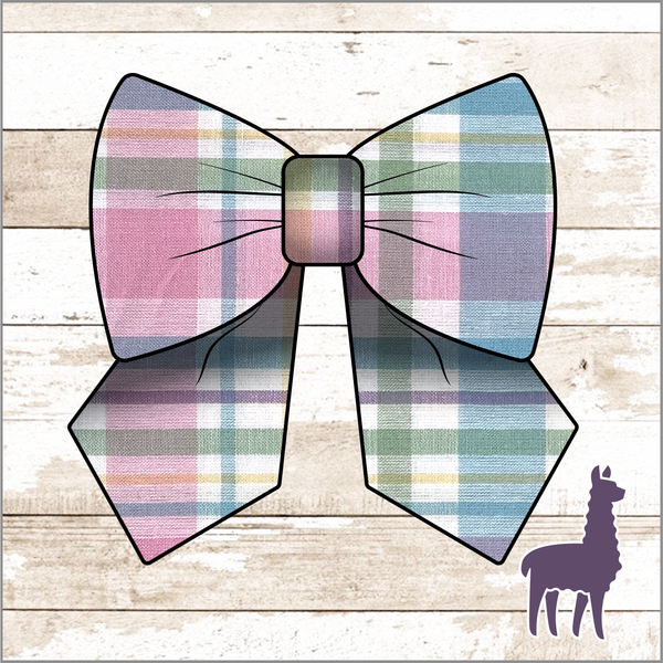 Monogram Large Easter Plaid Bow