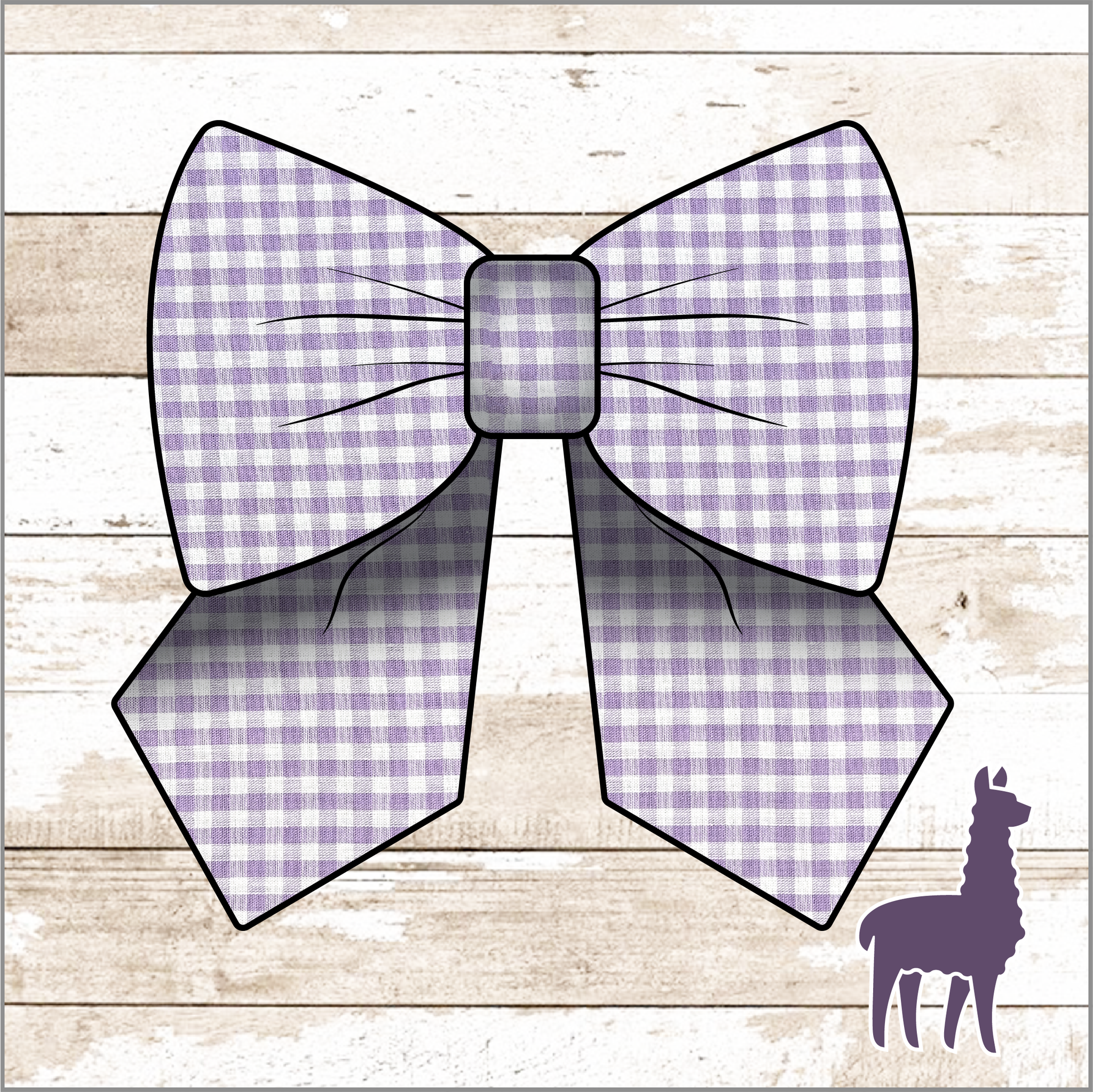 Monogram Lavender Gingham Bow